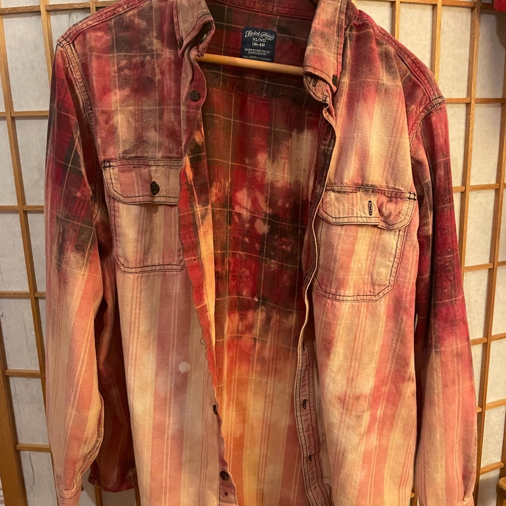 Acid wash flannel